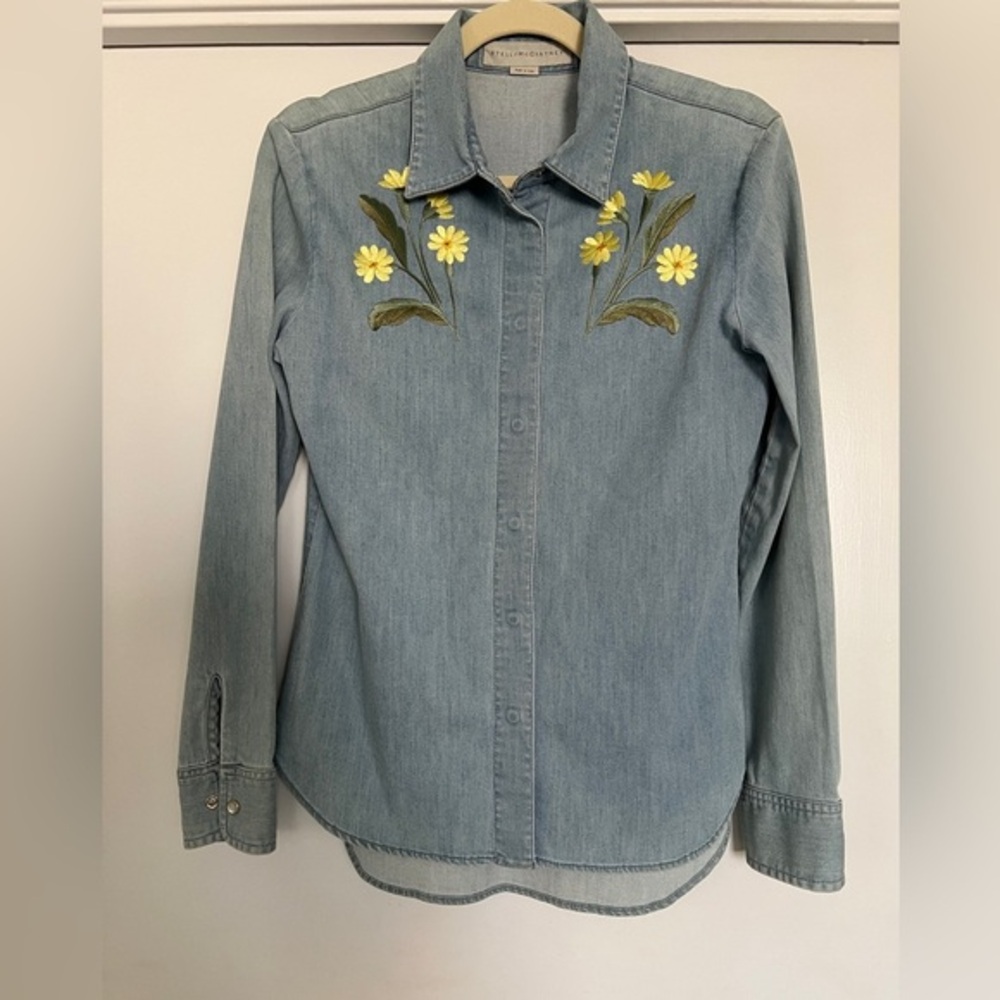 Stella McCartney  Denim Embroidered Shirt